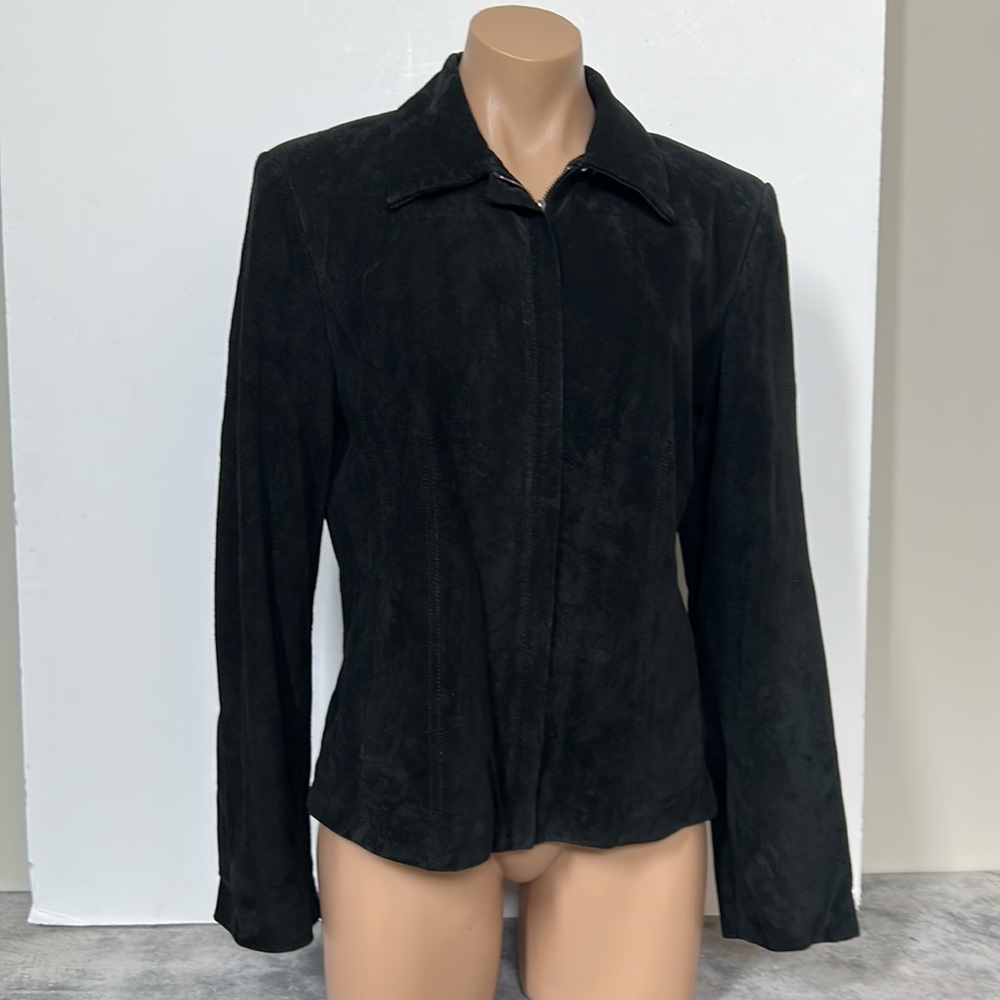 Valerie Stevens Separates 90’s style Vintage Black Leather Suede Jacket size M
